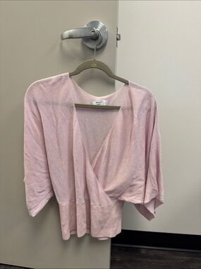Bailey 44 Light Pink Draped Wrap Top
